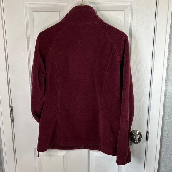 Columbia Women's L Deep Mauve/Rich Wine Fleece Jacket - Picture 4 of 6